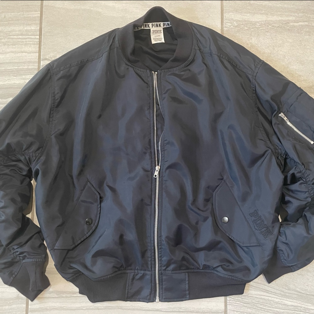 NWOT Pink Victoria Secret Bomber Jacket size M